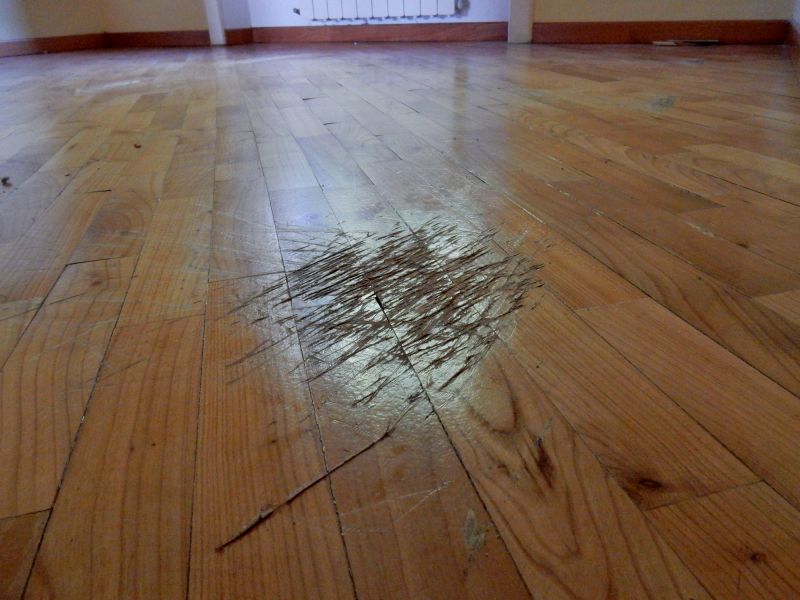 Wood Floor Repair in Progress